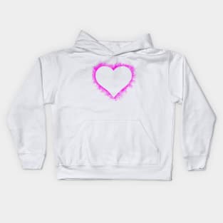 Pink flame heart Kids Hoodie